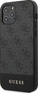 Guess Etui Guess GUHCP12LG4GLGR do iPhone 12 Pro Max 6,7 szary/grey hardcase 4G Stripe Collection 2