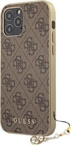 Guess Etui Guess GUHCP12LGF4GBR do iPhone 12 Pro Max 6,7 brązowy/brown hardcase 4G Charms Collection (111505) - om-70297 2