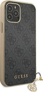 Guess Etui Guess GUHCP12LGF4GGR do iPhone 12 Pro Max 6,7 szary/grey hardcase 4G Charms Collection (111506) - om-70298 4