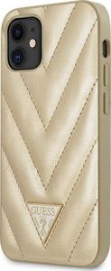 Guess Guess GUHCP12SPUVQTMLBE iPhone 12 mini 5,4 złoty/gold hardcase V-Quilted Collection 1