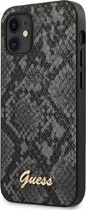 Guess Etui Guess GUHCP12SPUSNSMLBK do iPhone 12 mini 5,4 czarny/black hardcase Script Python Collection (111543) - om-70334 2