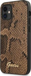 Guess Etui Guess GUHCP12SPUSNSMLBR do iPhone 12 mini 5,4 brązowy/brown hardcase Script Python Collection (111544) - om-70335 2