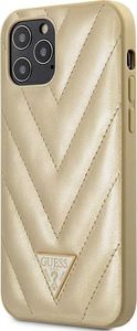Guess Guess GUHCP12LPUVQTMLBE iPhone 12 Pro Max 6,7 złoty/gold hardcase V-Quilted Collection 2