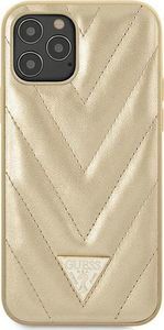 Guess Guess GUHCP12LPUVQTMLBE iPhone 12 Pro Max 6,7 złoty/gold hardcase V-Quilted Collection 3