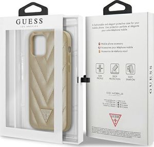 Guess Guess GUHCP12LPUVQTMLBE iPhone 12 Pro Max 6,7 złoty/gold hardcase V-Quilted Collection 7