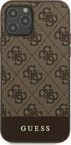 Guess Guess GUHCP12LG4GLBR iPhone 12 Pro Max 6,7 brązowy/brown hardcase 4G Stripe Collection uniwersalny 3