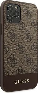 Guess Guess GUHCP12LG4GLBR iPhone 12 Pro Max 6,7 brązowy/brown hardcase 4G Stripe Collection uniwersalny 4