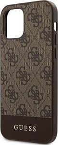 Guess Guess GUHCP12LG4GLBR iPhone 12 Pro Max 6,7 brązowy/brown hardcase 4G Stripe Collection uniwersalny 6