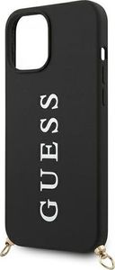 Guess Guess GUHCP12SPUSTCRBK iPhone 12 mini 5,4 black/czarny hardcase Silicone Printed Logo Strap 2