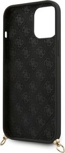 Guess Etui Guess GUHCP12MPUSTCRBK do iPhone 12/12 Pro 6,1 black/czarny hardcase Silicone Printed Logo Strap (111531) - om-70623 5