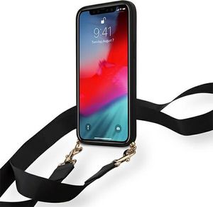 Guess Etui Guess GUHCP12LPUSTCRBK do iPhone 12 Pro Max 6,7 black/czarny hardcase Silicone Printed Logo Strap (111515) - om-70307 3