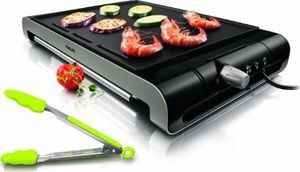 Grill elektryczny Philips Philips HD4430 / 20 Regulowany termostat Plancha Nowoczesny design i akcesoria Zacisk 2300 W. 1