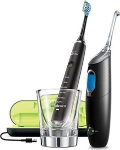 Szczoteczka Philips Philips Sonicare Bonus Pack HX8492 / 03 - Soniczna szczoteczka do zębów DiamondClean AirFloss Ultra środek do czyszczenia międzyzębowego, czarny 1