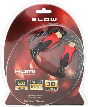 Kabel Blow HDMI - HDMI 5m czarny (92-057#) 2