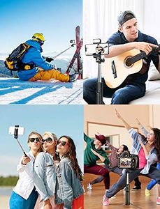 Selfie stick Mpow Mpow Handy Stick Bluetooth Selfie Stick do Statyw 4 w 1 Poręczny statyw z oświetleniem LED do iPhone'a 11 / XR / X / 8/7, Galaxy S20 / S9 / S8 / S7, Huawei P30 lite do 6,8 cala, Gopro / Mały aparat 6