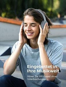 Słuchawki Mpow Słuchawki (ANC), Słuchawki Bluetooth Mpow H10 z ulepszoną technologią Dual Mic ANC, 30 godzin pracy, chip CSR, składane do podróży, pracy, szare 5