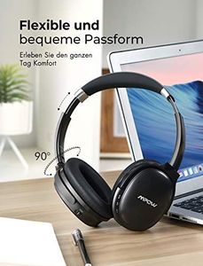 Słuchawki Mpow Słuchawki (ANC), Słuchawki Bluetooth Mpow H10 z ulepszoną technologią Dual Mic ANC, 30 godzin pracy, chip CSR, składany do podróży, pracy, czarny 3