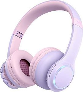 Słuchawki Mpow Słuchawki Mpow CH9 dziecięce, składane, regulowane, głośność ograniczona do 85dB, gniazdo AUX 3,5 mm, wbudowany mikrofon, lampka LED, 1