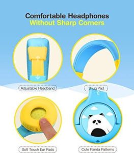 Słuchawki Mpow Słuchawki Mpow dla dzieci, Słuchawki dla dzieci z ograniczeniem głośności do 85 dB, ochrona słuchu i funkcja udostępniania muzyki, bezpieczna jakość żywności dla dzieci 5