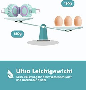 Słuchawki Mpow Słuchawki, Słuchawki chłopięce, Słuchawki Mpow CH8 dziecięce 2 szt., ogranicznik głośności 91dB nauszniki, prezent z drutu nylonowego, odpowiednie dla szkół, rodzin, podróży, Niebieski + zielony? 8