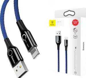 Kabel USB Mikrusy USB-A - Lightning 1 m Niebieski 1