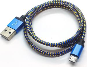 Kabel USB Mikrusy USB-A - 1 m Niebieski 1