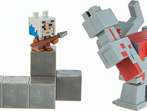 Figurka Mattel Minecraft GNF12 - Minecraft Dungeons Mini Battle Box z akcesoriami Redstone Monster, Valorie i Lava 4