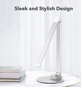 Lampka biurkowa TaoTronics TaoTronics LED Lampa metalowa Lampa, 5 poziomów jasności i 5 temperatur barwowych - 3000K 3500K 4000K 5000K i 6000K, ultracienkie aluminium, nieoślepiające, funkcja pamięci, złącze USB do ładowania 5V 1A 2