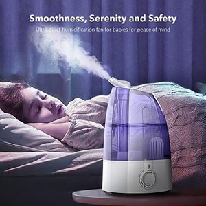 Nawilżacz powietrza TaoTronics TaoTronics ultradźwiękowy nawilżacz powietrza, cicha praca do sypialni, pokoju dziecięcego, salonu, nawilżanie pomieszczeń przed wysuszeniem z max. Wydajność 300 ml / h, podwójna dysza 360 , fioletowa 4