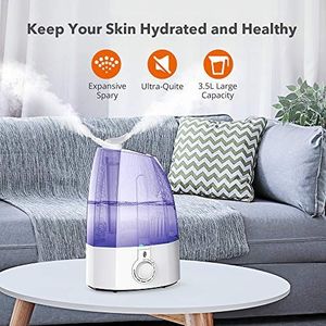 Nawilżacz powietrza TaoTronics TaoTronics ultradźwiękowy nawilżacz powietrza, cicha praca do sypialni, pokoju dziecięcego, salonu, nawilżanie pomieszczeń przed wysuszeniem z max. Wydajność 300 ml / h, podwójna dysza 360 , fioletowa 5