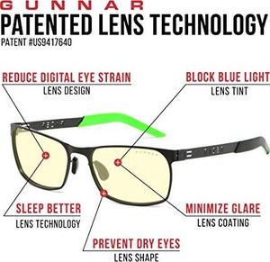 Okulary Gunnar Gunnar - Model: Razer FPS, obiektyw: Amber - Okulary z anty-niebieskim światłem - Opatentowane soczewki, 65% niebieskiego światła i 100% UV 5