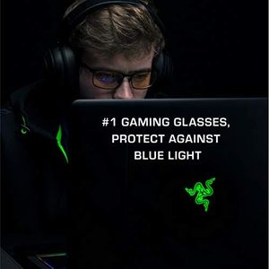 Okulary Gunnar Gunnar - Model: Razer FPS, obiektyw: Amber - Okulary z anty-niebieskim światłem - Opatentowane soczewki, 65% niebieskiego światła i 100% UV 6