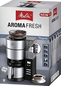 Ekspres przelewowy Melitta Ekspres do kawy z filtrem Melitta 1021-12 AromaFresh Therm (ze zintegrowanym młynkiem i dzbankiem termicznym, stal nierdzewna) czarny 10
