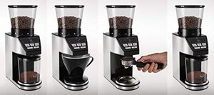 Młynek do kawy Melitta Melitta 1027-01 SST BK elektryczny młynek do kawy Calibra ze stożkowym młynkiem i wyświetlaczem LCD, a także zintegrowaną skalą, 39 ustawień mielenia, pojemność: 375 g, 160, czarny / stal nierdzewna 4