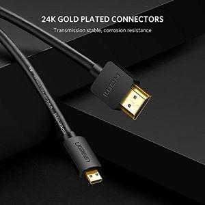 Kabel Ugreen HDMI Micro - HDMI 3m czarny (30104) 5