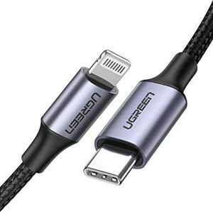 Kabel USB Ugreen Kabel Lightning UGREEN USB C z certyfikatem MFi Zasilanie typu C Lightning Kabel do ładowania kompatybilny z iPhone SE 2020, 11, 11 Pro, XR, XS, X, 8, 8 Plus, iPad Pro 12,9 / 10,5, AirPods Pro ( 1M, czarny) 1