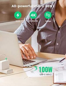 Stacja/replikator Ugreen UGREEN USB C Hub HDMI obsługuje MacBook Pro 16 cali, MacBook Pro 13 2020, MacBook Air 15 2019 Hub USB-C Adapter Thunderbolt 3 z 8K USB C, 4K HDMI, USB 3.0, zasilanie 100W 2