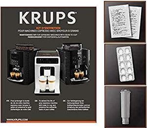 Krups Zestaw do czyszczenia i konserwacji Krups XS5300 do w pełni automatycznych ekspresów do kawy, mieszanka materiałów 1