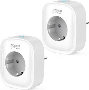 Gosund Gosund WLAN Inteligentne gniazdo 2-pak, gniazda Alexa Wtyczki Smart Home 16 A mierzy zużycie energii Funkcja timera Zdalne sterowanie Wymagana wtyczka Wi-Fi bez koncentratora Praca z Alexa Google Home, tylko 2,4 GHz 1