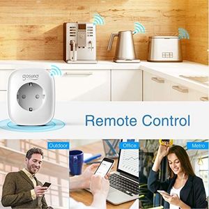 Gosund Gosund WLAN Inteligentne gniazdo 2-pak, gniazda Alexa Wtyczki Smart Home 16 A mierzy zużycie energii Funkcja timera Zdalne sterowanie Wymagana wtyczka Wi-Fi bez koncentratora Praca z Alexa Google Home, tylko 2,4 GHz 5