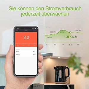Gosund Inteligentna Listwa Gosund WLAN z USB, niezależnym przełącznikiem, wieloma gniazdami z kontrolą głosową Alexa i Google Home, pomiar zużycia energii, minutnik i kontrola aplikacji, 5 stóp, WIFI tylko 2,4 GHz 7