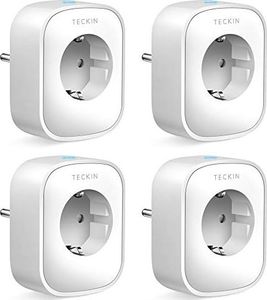 TECKIN Inteligentne gniazdo TECKIN WLAN, zestaw 4 gniazd Alexa, gniazda Smart Home mierzą zużycie energii, mogą być obsługiwane zdalnie, współpracuje z Google Home, TYLKO w sieci 2,4 GHz 1
