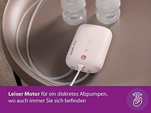 Avent Elektryczny laktator Philips Avent SCF397 / 11, podwójna laktator, elastyczna silikonowa poduszka, naturalna butelka, cichy silnik, różowy 10