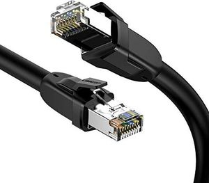 Ugreen Kabel UGREEN Cat 8 25000 Mb / si 2000 MHz standardowy kabel LAN kategorii 8.1 Kabel Ethernet z RJ45 S / FTP Wielokrotne ekranowanie Kabel sieciowy obsługiwany dla routera, przełącznika, PS4 / 3, Smart TV (1 m) 1