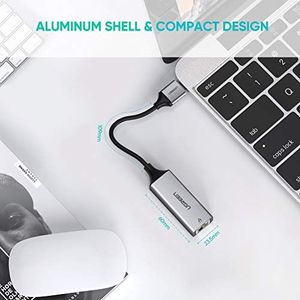 Karta sieciowa Ugreen UGREEN Adapter USB Ethernet USB 3.0 do RJ45 10/100/1000 Adapter USB do LAN Adapter sieciowy USB Adapter Gigabit do MacBooka, Ultrabooka, laptopa, PC pod Windows, Mac OS, Linux i Chrome OS, aluminium 6