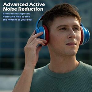 Słuchawki Srhythm Słuchawki bezprzewodowe Bluetooth 5.0, wersja Srhythm 2020 NC15 Over-Ear Składane z mikrofonami na lekcje online / dom / biuro / TV / PC / telefon 5