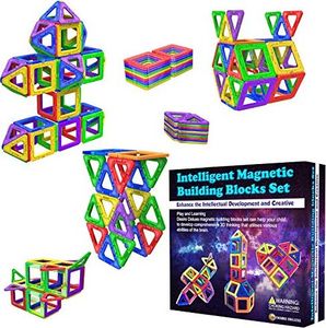 Desire Deluxe Desire Deluxe Magnetyczne klocki Magnet Montessori Zabawki dla dzieci Zestaw 40 szt. Oddziel od 3 4 5 6 7 8 lat, idealne zabawki edukacyjne dla dziewcząt i chłopców do koordynacji i budowania prezentów 1