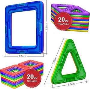 Desire Deluxe Desire Deluxe Magnetyczne klocki Magnet Montessori Zabawki dla dzieci Zestaw 40 szt. Oddziel od 3 4 5 6 7 8 lat, idealne zabawki edukacyjne dla dziewcząt i chłopców do koordynacji i budowania prezentów 5