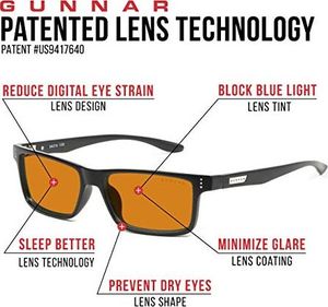 Okulary Gunnar Gunnar - Model: Vertex, oprawka: Onyx, soczewka: Amber Max - Okulary z anty-niebieskim światłem - Opatentowane soczewki, 65% światła niebieskiego i 100% ochrony przed promieniowaniem UV 8