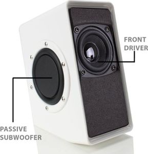 Głośniki komputerowe GOgroove GOgroove SonaVERSE O2i Komputer PC Głośnik zasilany przez USB z wejściem AUX 3,5 mm - 2,0-kanałowy podwójny pasywny Głośnik niskotonowy, zintegrowana akcentujące oświetlenie LED Idealne do gier - białe 4